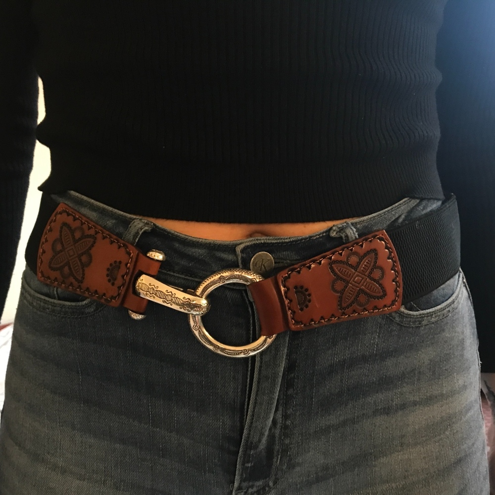 Brighton Black/Brown Leather Belt